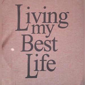 "Living My Best Life" 3/4 Sleeve Graphic Tee